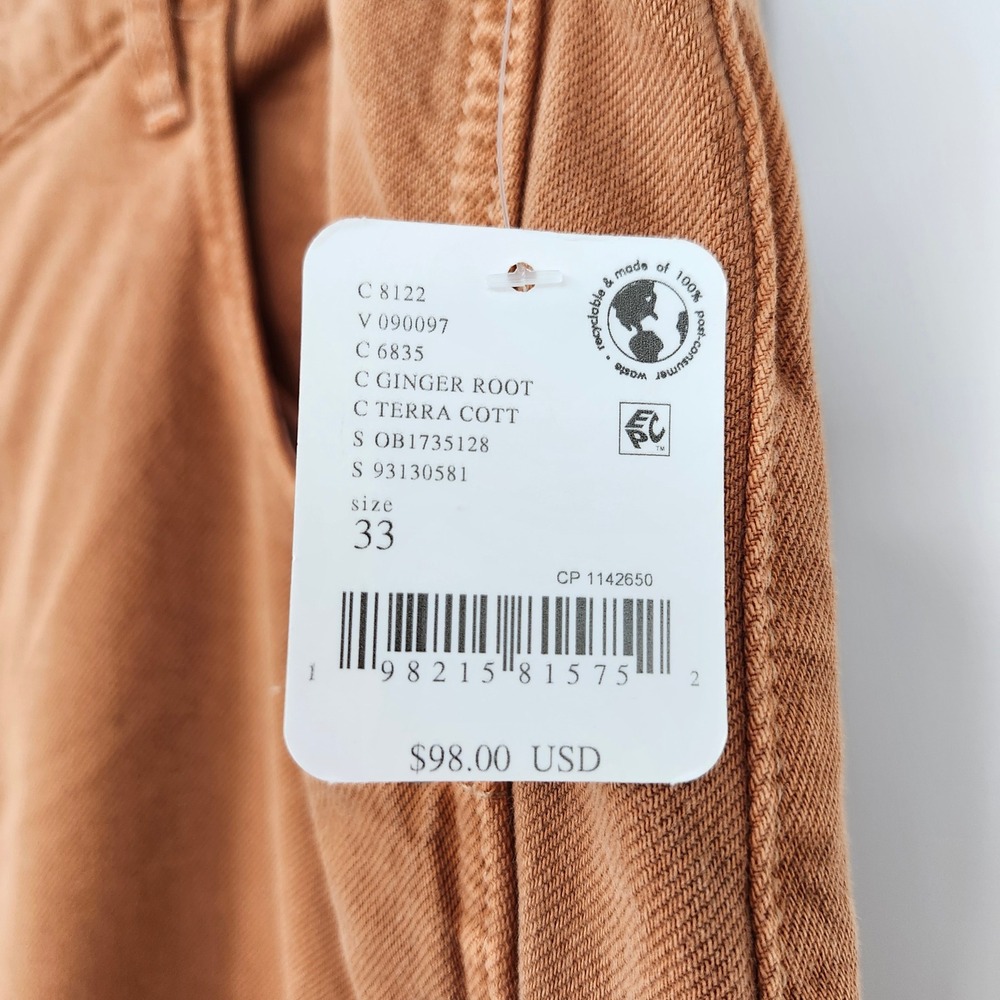 We The Free NWT Good Luck Barrel Jeans Size 33 Ginger Root Earthy Boho Hippie - Picture 7 of 10